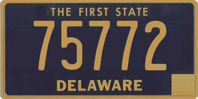 DE license plate 75772