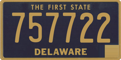 DE license plate 757722