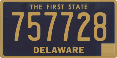 DE license plate 757728