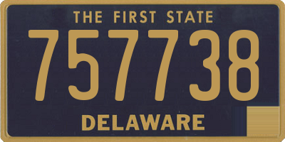 DE license plate 757738