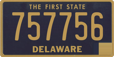 DE license plate 757756