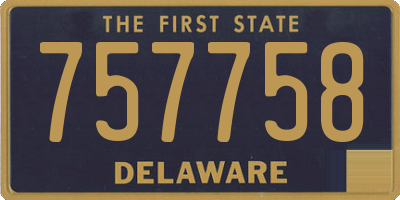 DE license plate 757758