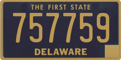 DE license plate 757759
