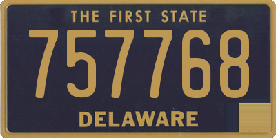 DE license plate 757768