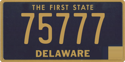 DE license plate 75777