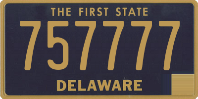 DE license plate 757777