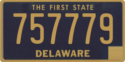 DE license plate 757779