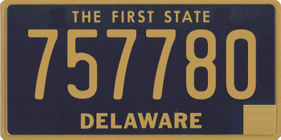 DE license plate 757780
