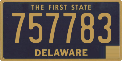 DE license plate 757783
