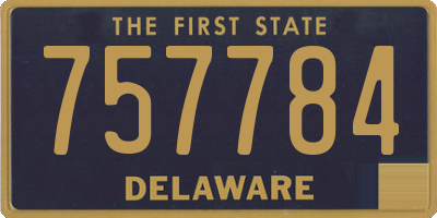 DE license plate 757784