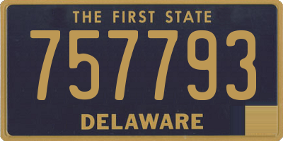 DE license plate 757793