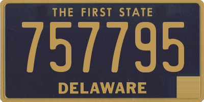 DE license plate 757795