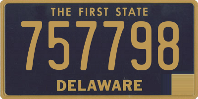 DE license plate 757798