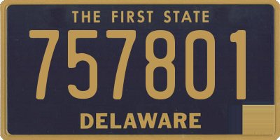 DE license plate 757801