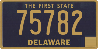 DE license plate 75782