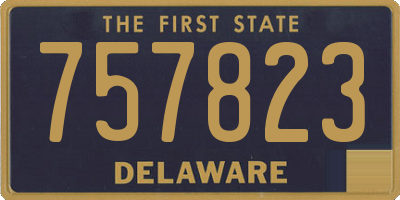 DE license plate 757823