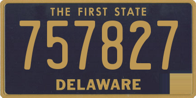 DE license plate 757827