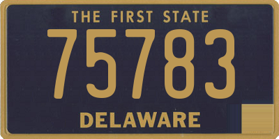 DE license plate 75783