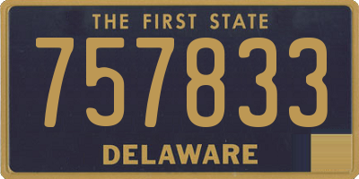 DE license plate 757833