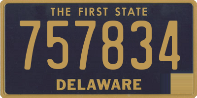 DE license plate 757834