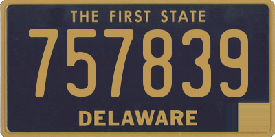 DE license plate 757839
