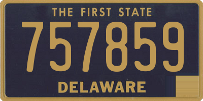 DE license plate 757859