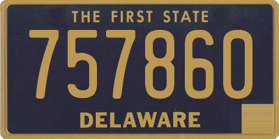 DE license plate 757860