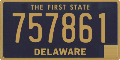 DE license plate 757861