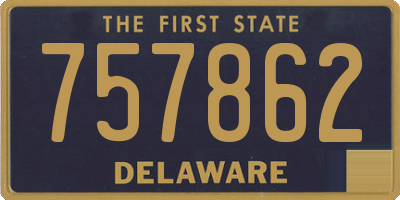 DE license plate 757862