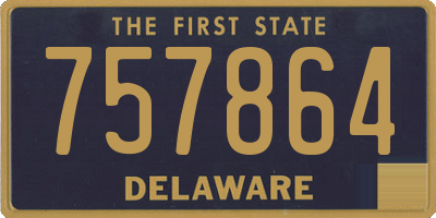 DE license plate 757864