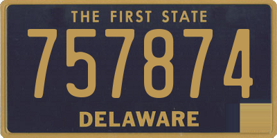 DE license plate 757874