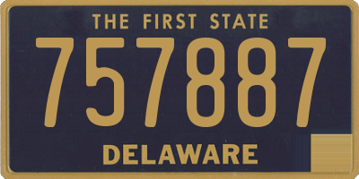 DE license plate 757887