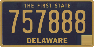 DE license plate 757888