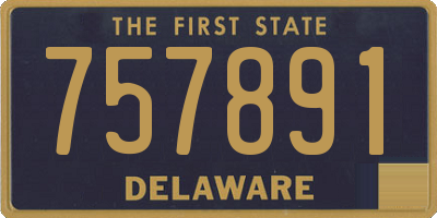 DE license plate 757891