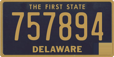 DE license plate 757894
