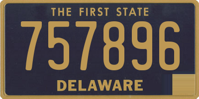 DE license plate 757896