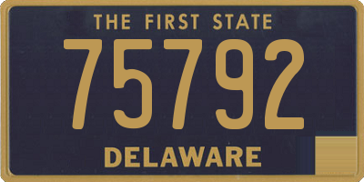 DE license plate 75792