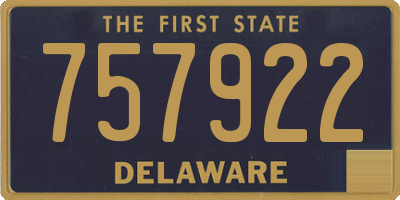 DE license plate 757922