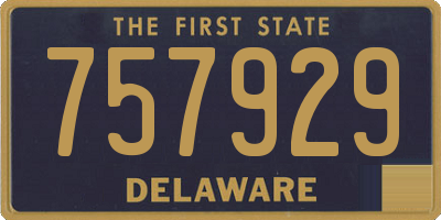 DE license plate 757929