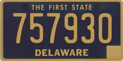 DE license plate 757930
