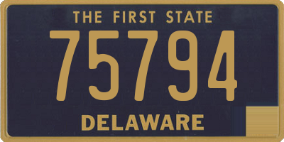 DE license plate 75794