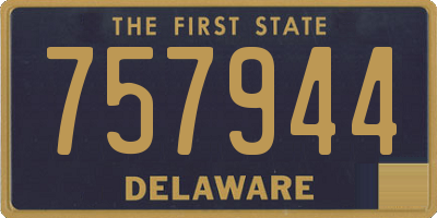DE license plate 757944