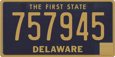 DE license plate 757945