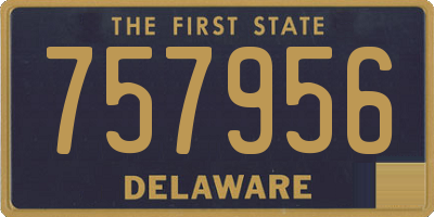 DE license plate 757956