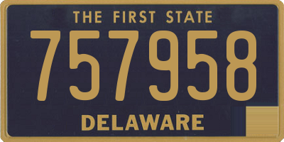 DE license plate 757958