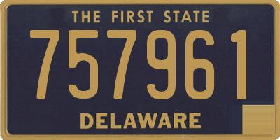 DE license plate 757961