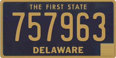 DE license plate 757963