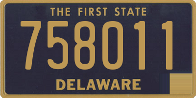 DE license plate 758011