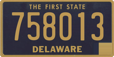 DE license plate 758013