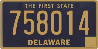 DE license plate 758014